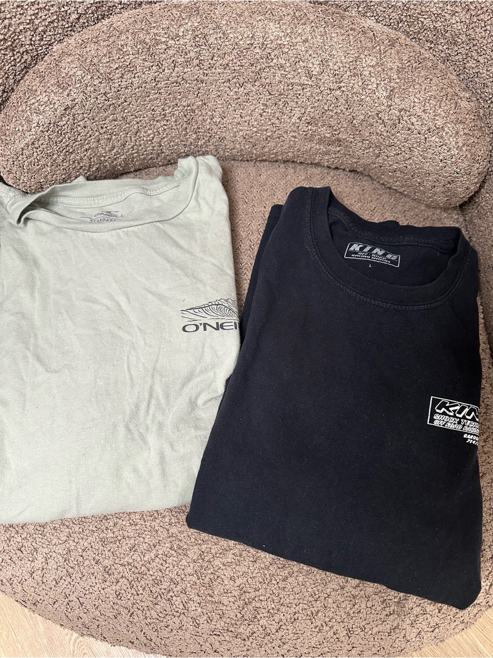 Men T-Shirts 
King shocks size large 
O’Neill olive green size XL